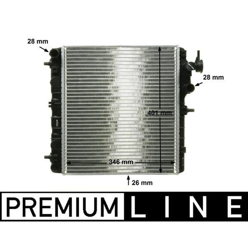Mahle Engine Radiator fits Hyundai Amica / Atoz 1998-2008 1.0 1.1