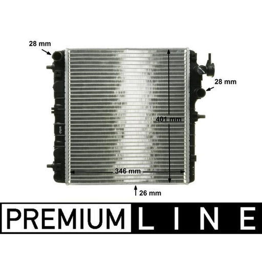 Mahle Engine Radiator fits Hyundai Amica / Atoz 1998-2008 1.0 1.1