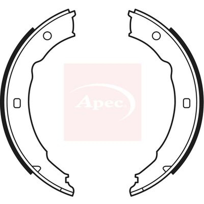 Apec Parking Brake Shoe Set fits Peugeot 406 1995-2004 1.6 1.8 1.9 2.0 2.1 2.2