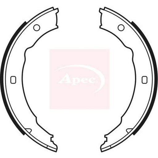 Apec Parking Brake Shoe Set fits Peugeot 406 1995-2004 1.6 1.8 1.9 2.0 2.1 2.2