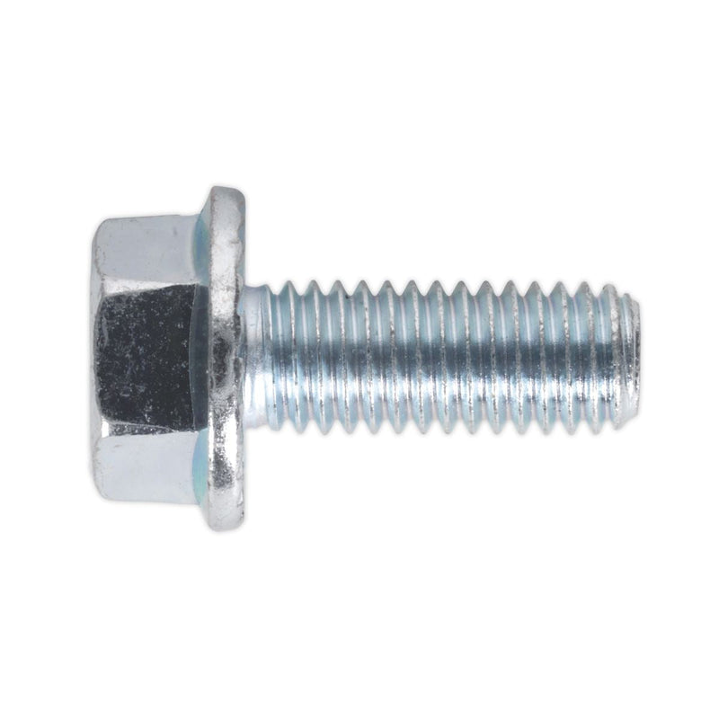 Sealey Setscrew M6 x 30mm Flanged Serrated DIN 6921 Pack of 50 SFS630 Sealey - Dynamic Drive