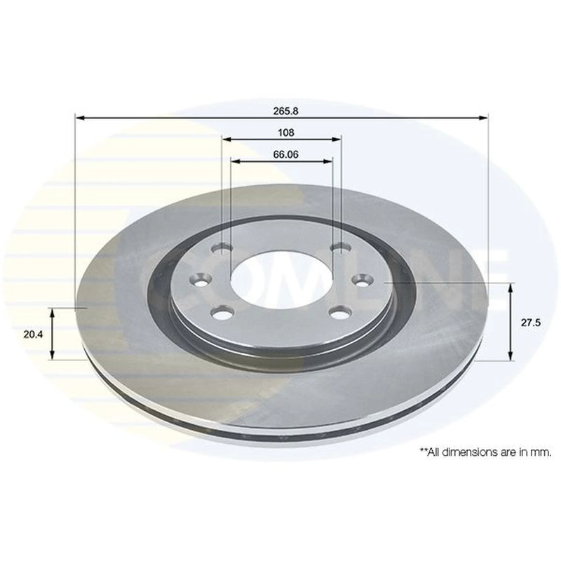 Comline Front & Rear Brake Discs & Pads fits Peugeot Partner 1996-2015 1.4
