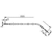 Bosch Handbrake Cable Rear fits Mercedes-Benz M-Class 1998-2005