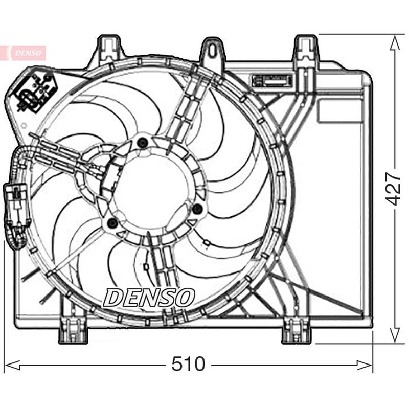 Denso Engine Cooling Fan fits Fiat 500 2020 on 1.0