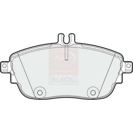 Apec Black Front Brake Pad Set fits Infiniti Q30 2015 on 1.5 1.6 2.0 2.2