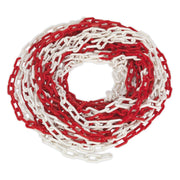 Sealey Safety Chain Red/White 25m x 6mm HSC25M Sealey - Dynamic Drive