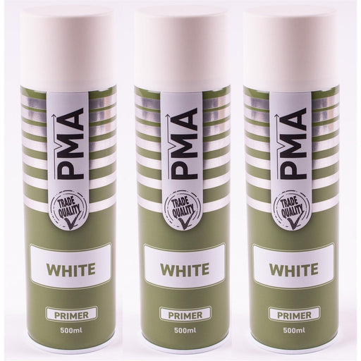 3X Pma Aerosol Spray Primer White 500Ml High Coverage Plastic Primer PMA - NN4 Online 