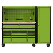 Superline PRO Black Edition Mobile Trolley Wooden Worktop Hutch 2 Drawer Riser Superline Pro - Dynamic Drive