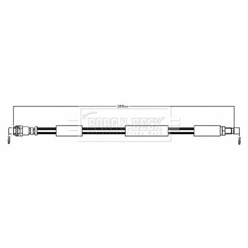 Borg & Beck Brake Hydraulic Hose Line Front Right BBH8682
