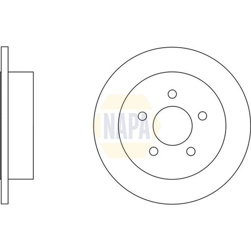 NAPA 2 x Solid Brake Discs fits Jeep Cherokee 2001-2008 2.4 2.5 2.8 3.7