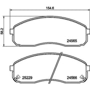 DON Front Brake Pad Set fits Kia Sedona 1999-2007 2.5 2.9 3.5