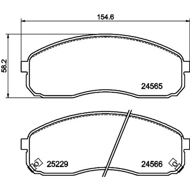 DON Front Brake Pad Set fits Kia Sedona 1999-2007 2.5 2.9 3.5
