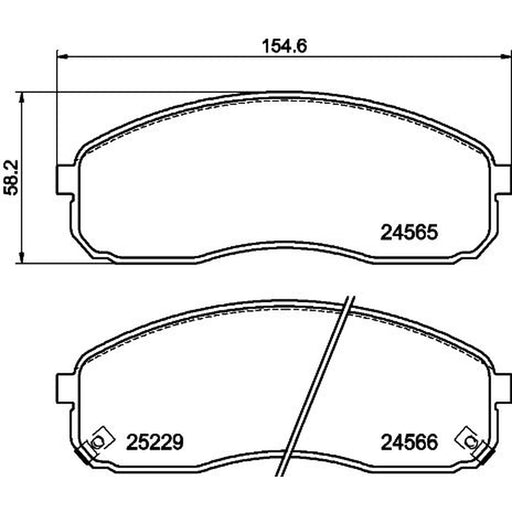Mintex Front Brake Pad Set fits Kia Sedona 1999-2007 2.5 2.9 3.5