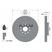 Textar 2 x Internally Vented Brake Discs 92097500