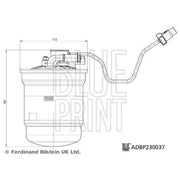 Blue Print Fuel Filter Element fits Ford Focus IV 2018-2025 1.5 2.0