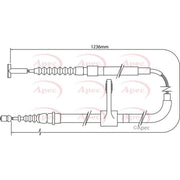 Apec Handbrake Cable Left Rear fits Alfa Romeo 147 2001-2010 1.6 1.9 2.0 3.2