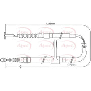 Apec Handbrake Cable Left Rear CAB1003