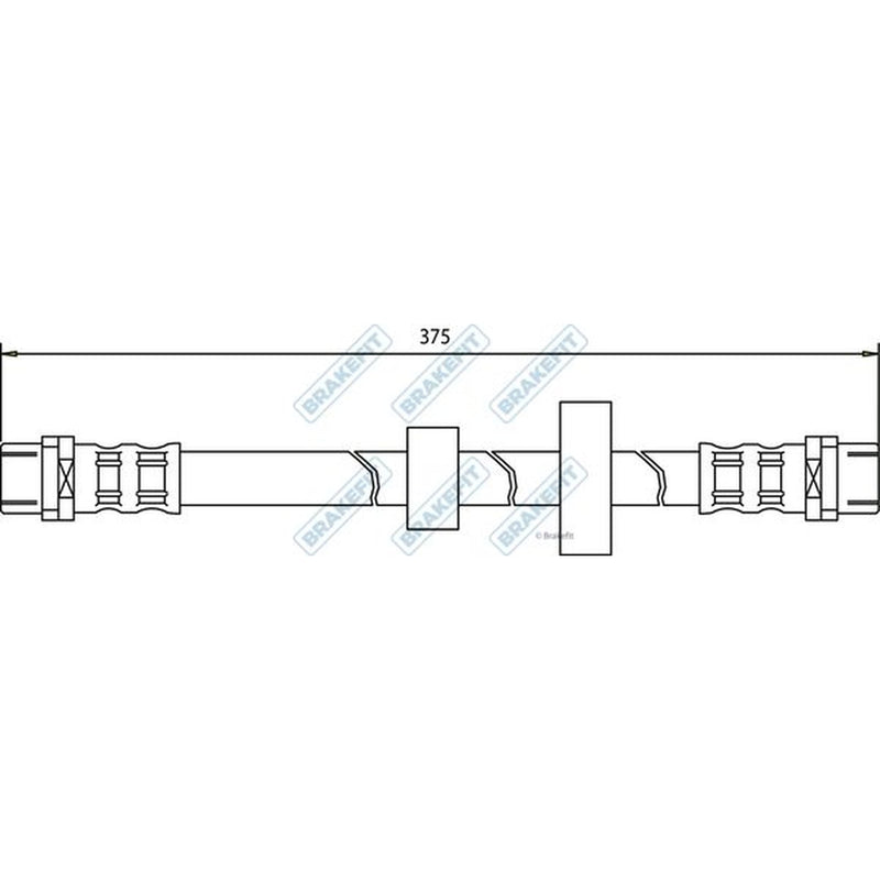 Apec Brake Hydraulic Hose Line Front fits VW Transporter Platform 1992-2003 1.9