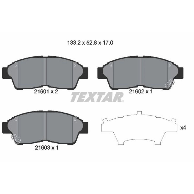 Textar Front Brake Pad Set 2160101