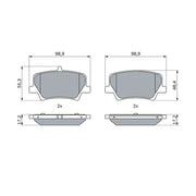 Bosch Front & Rear Pads fits Volvo XC40 2017-2023