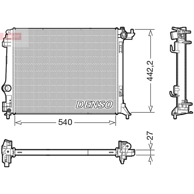 Denso Engine Radiator fits Renault Megane IV Grand 2016 on 1.6