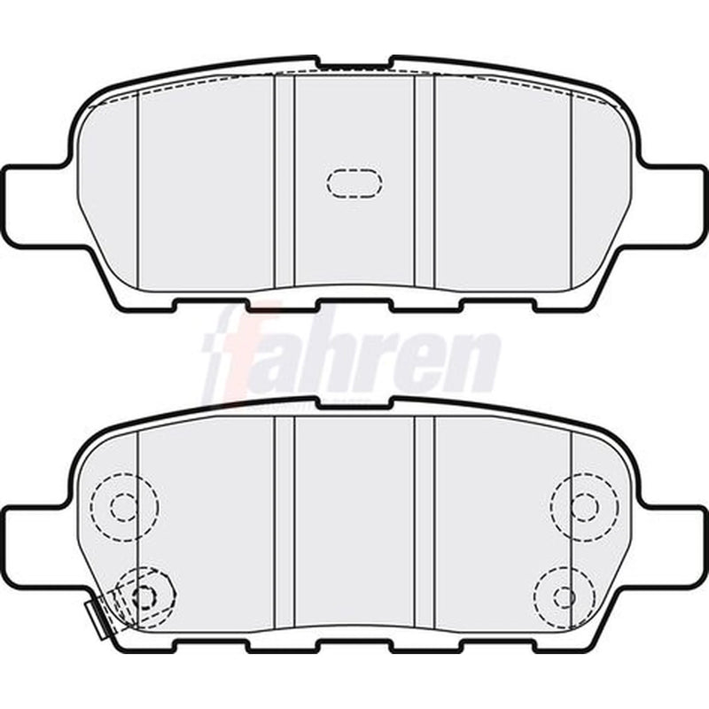 Fahren Front & Rear Brake Discs & Pads fits Nissan Pulsar 2015 on 1.6
