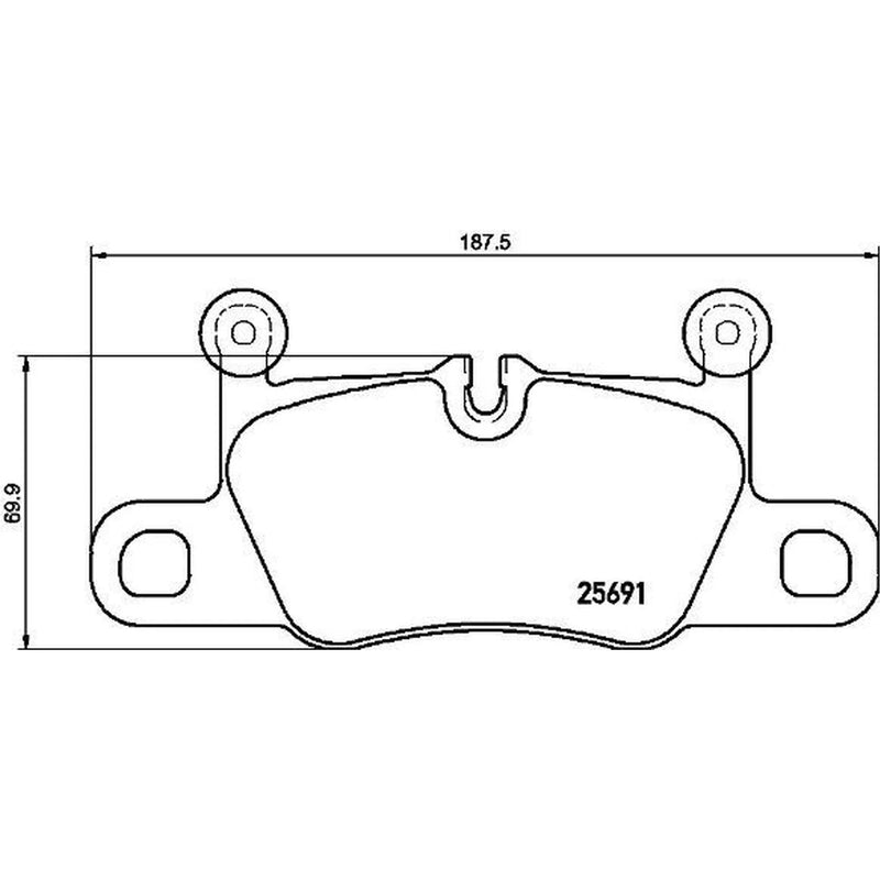 Brembo 4 x Rear Brake Pad Set fits Audi E-Tron GT 2021 on