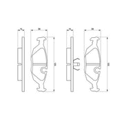 Bosch Front & Rear Pads fits Saab 9000 1984-1998 2.0 2.3 3.0