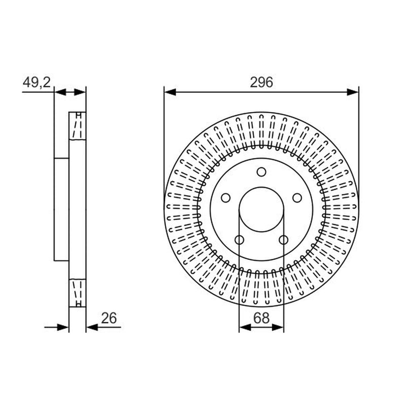 Bosch Front Brake Vented Discs & Pads fits Nissan Altima 2006-2013 3.5