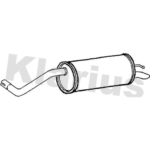 Klarius Box With Tail Pipe Rear fits VW Fox 2005-2009 1.4
