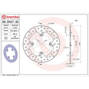 Brembo Front Floating Brake Disc & Rear Floating Brake Disc fits Ducati Monster