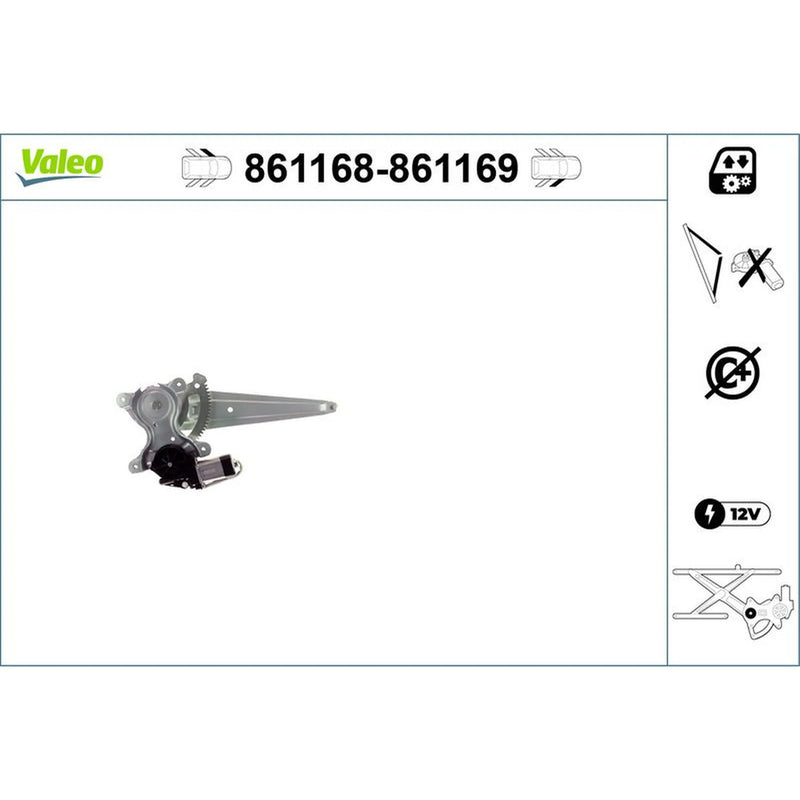 Valeo Electric Window Regulator Lifter Right Front 861169