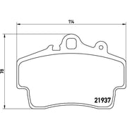 Brembo Front & Rear Pads fits Porsche Boxster 1996-2004 2.5 2.7