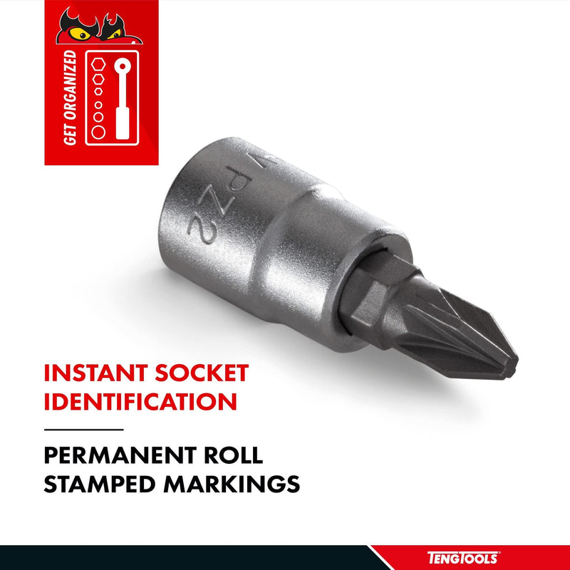 Teng Tools 1/4" PZ Bit Socket PZ2 Teng Tools - Dynamic Drive
