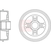 Apec Brake Drum Assembly Rear fits Nissan Micra C+C III 2005-2010 1.4 1.6