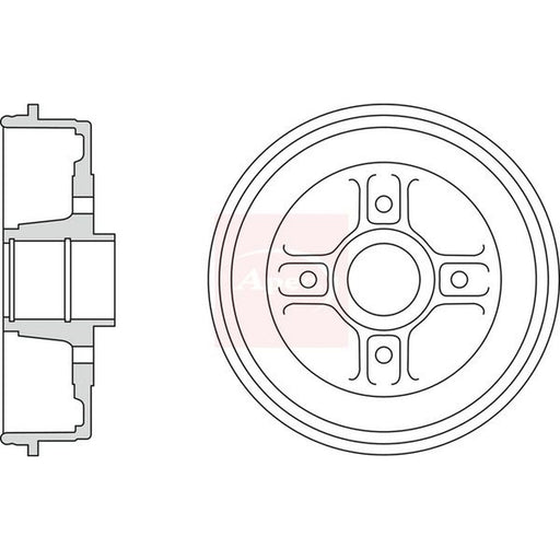 Apec Brake Drum Assembly Rear fits Nissan Micra C+C III 2005-2010 1.4 1.6