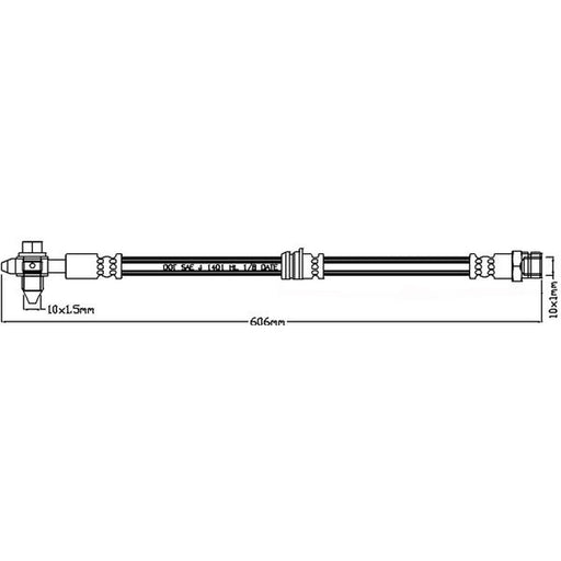 Juratek Brake Hydraulic Hose Line Right JBH1194