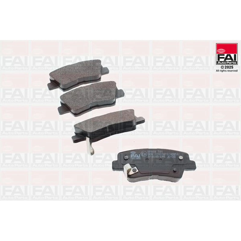 FAI Rear Brake Pad Set fits Hyundai Accent IV 2010-2017 1.4 1.6