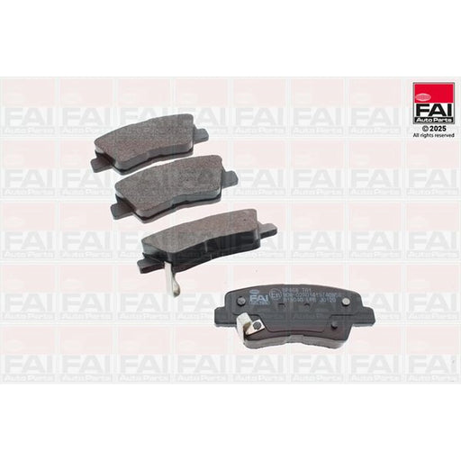 FAI Rear Brake Pad Set fits Hyundai Accent IV 2010-2017 1.4 1.6