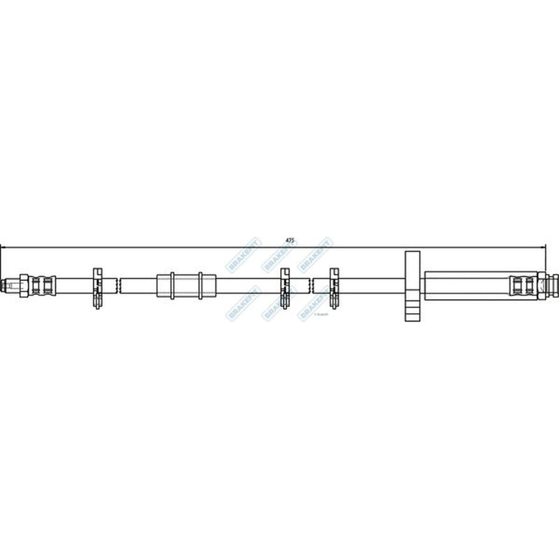 Apec Brake Hydraulic Hose Line Front fits Citroën Relay I 1994-2002 1.9 2.5 2.8