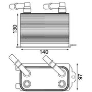 Mahle Automatic Gearbox Oil Cooler fits Land Rover Range Rover 2004-2012