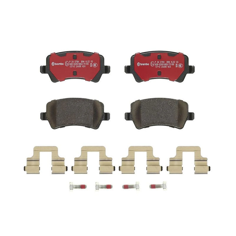 Brembo 4 x Rear Brake Pad Set fits Ford Galaxy 2006-2015 2.0