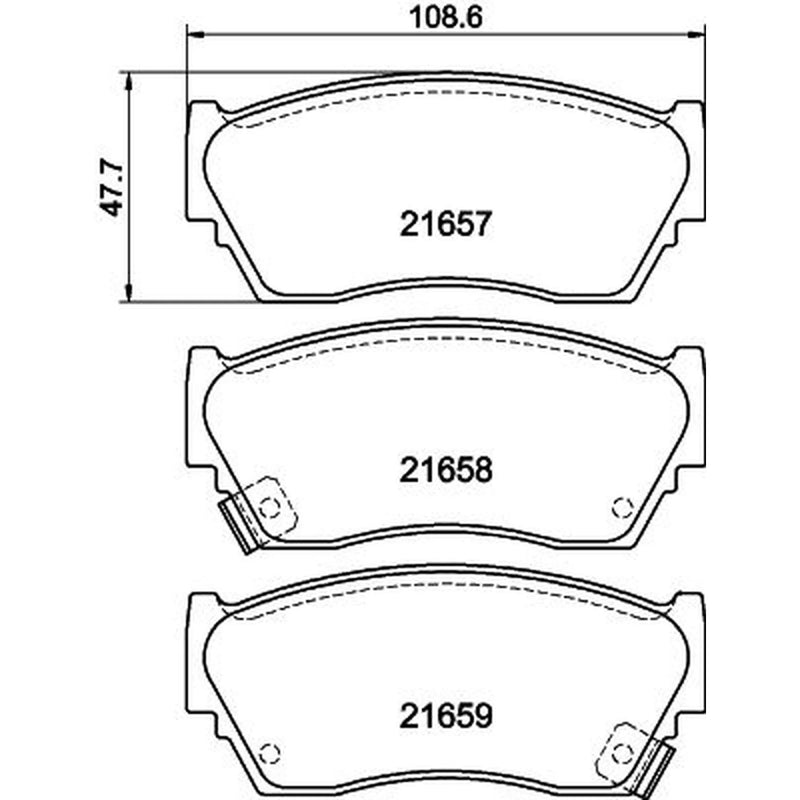 Mintex Front Brake Pad Set fits Nissan 100NX 1990-1994 1.6 2.0