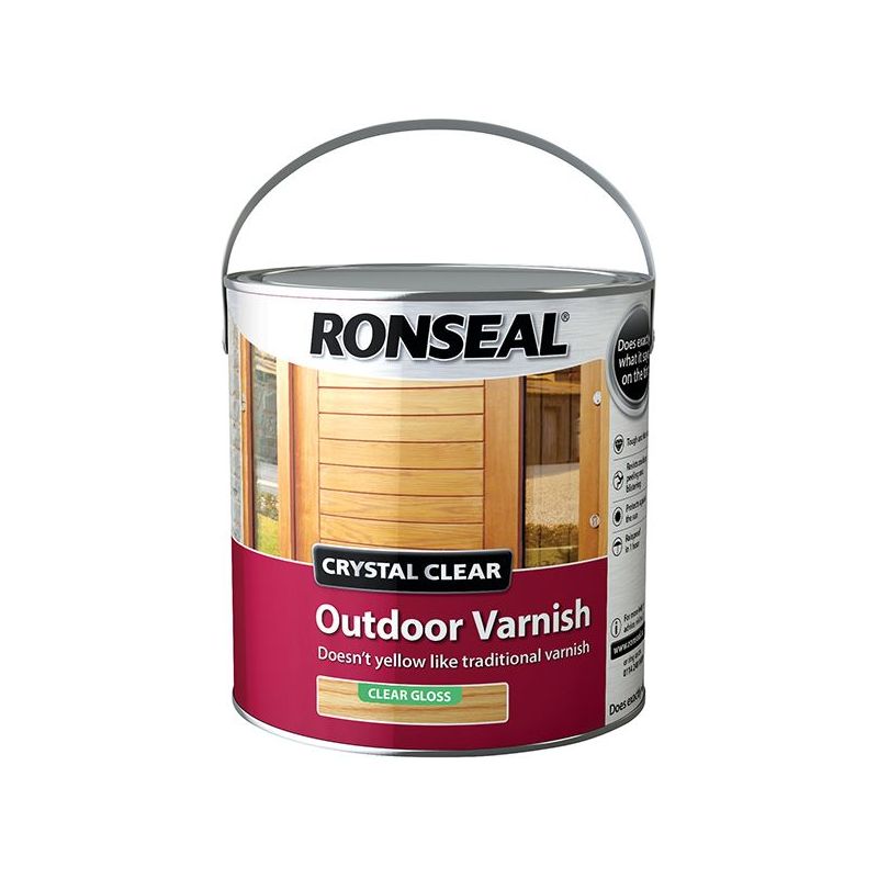Ronseal Crystal Clear Outdoor Varnish Matt 750ml Ronseal - Dynamic Drive