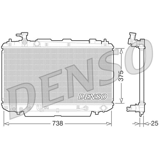 Denso Engine Radiator fits Toyota Rav 4 2000-2005 1.8 2.0