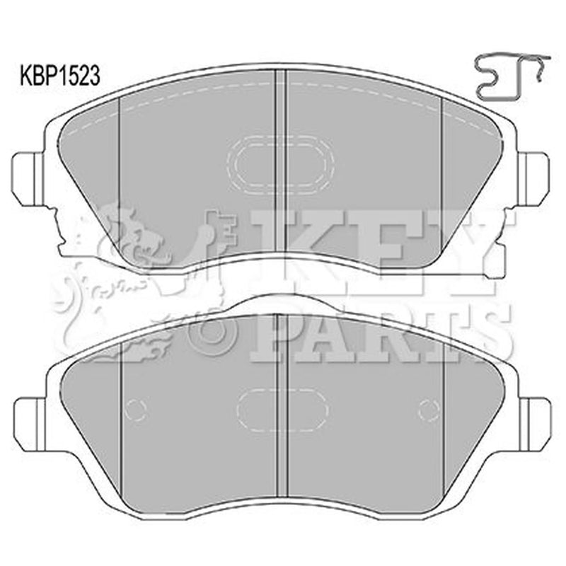 Key Parts 4 x Front Brake Pad Set fits Opel Combo Box Body/Mpv 2001 on 1.6 1.7