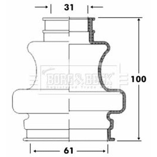 Borg & Beck Drive Shaft Bellow Kit Wheel Side BCB6092
