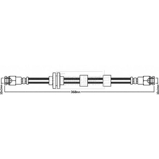 Borg & Beck Brake Hydraulic Hose Line Rear Right BBH7963