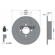 Textar 2 x Solid Brake Discs 92079900