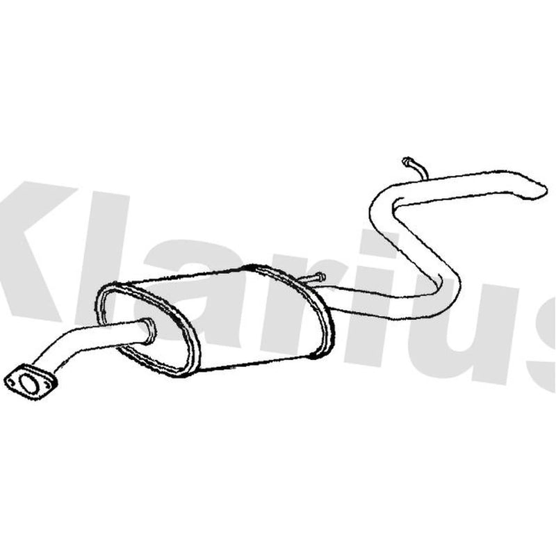 Klarius Box With Tail Pipe Rear fits Hyundai I30 2007-2011 1.6